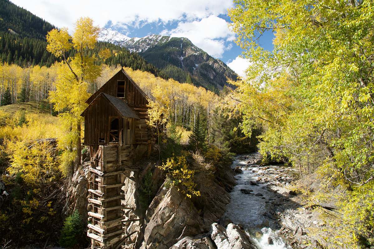 crystal mill aerial view photography of tree house carbondale